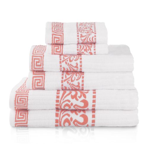  Superior Athens 100% Cotton, Soft, Extremely Absorbent, Beautiful 6-Piece Towel Set