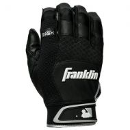 Franklin Sports Shok-Sorb X Batting Gloves - BlackBlack - Adult Medium
