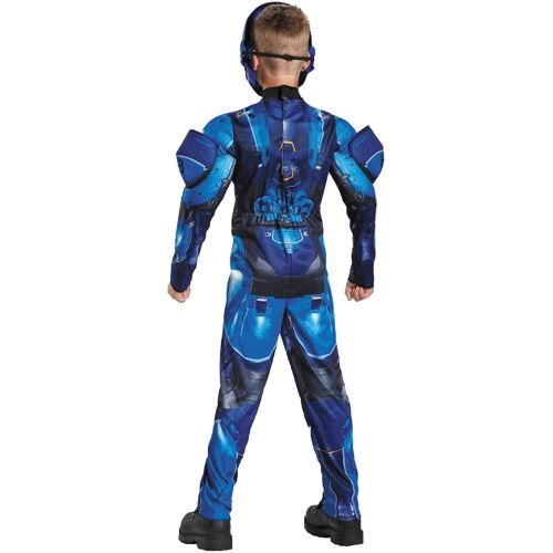 제네릭 Generic Blue Spartan Muscle Child Halloween Costume