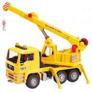Bruder Toys MAN Yellow Crane Truck with 360-Degree Swiveling Crane | 02754