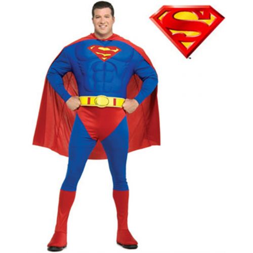  Rubies Costumes Deluxe Muscle Chest Superman Plus Size Halloween Costume