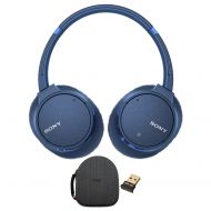 Sony WH-CH700N Wireless Noise Canceling Headphones (Blue) with Case Bundle