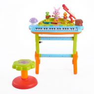 Huile Kids Play Musical Electronic Keyboard Piano Microphone Toy