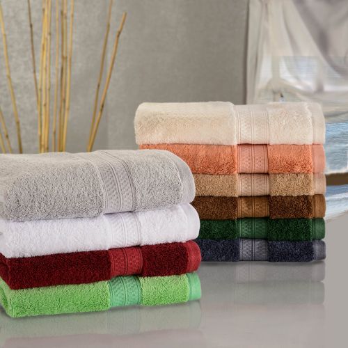  Superior 650GSM Rayon From Bamboo 12-Piece Face Towel Set