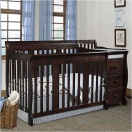 Pemberly Row 4-in-1 Crib and Changer Combo in Espresso