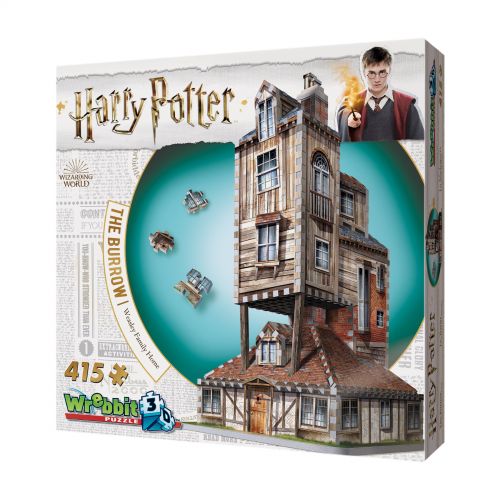  Wrebbit Harry Potter Collection - The Burrow - Weasley Family Home 3D Puzzle: 415 Pcs