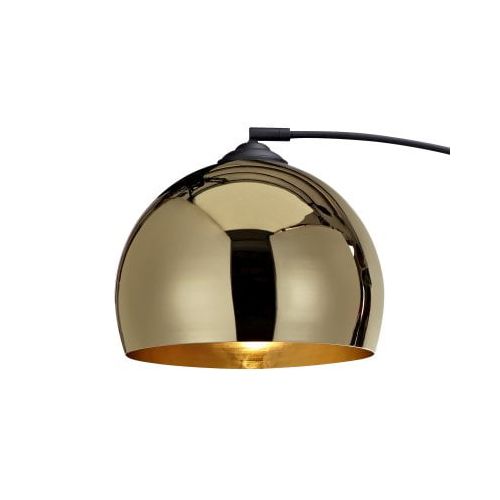  Versanora - Arquer Arc Floor Lamp with Rose Gold Finished Shade and Black Marble Base