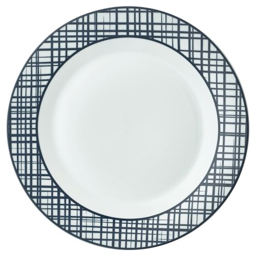  * Clearance * Blue Crisscross Collection 12-Piece Porcelain Dinnerware Set, Walmart Exclusive