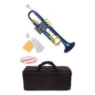 Hawk Lacquer Color Bb Trumpet Blue with Case and Mouthpiece