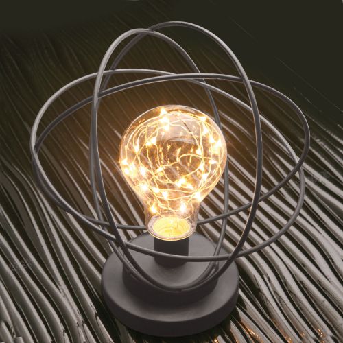  TRADE CIE, LLC Table Lamp - Atomic Age LED Metal Accent Light - Neils Bohr Atomic Model