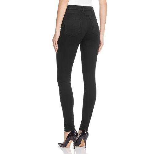 AG Farrah High-Rise Sateen Skinny Jeans in Black
