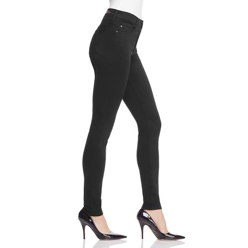  AG Farrah High-Rise Sateen Skinny Jeans in Black
