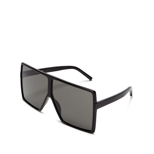 생로랑 Saint Laurent Womens Betty Oversized Square Shield Sunglasses, 68mm