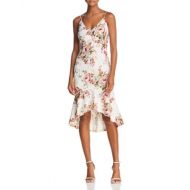 AQUA Floral Print Flounce Dress - 100% Exclusive