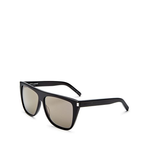 생로랑 Saint Laurent Womens Flat Top Square Sunglasses, 59mm