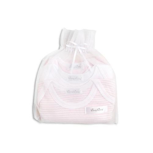  Kissy Kissy Girls Stripe & Solid Bodysuit, 3 Pack - Baby