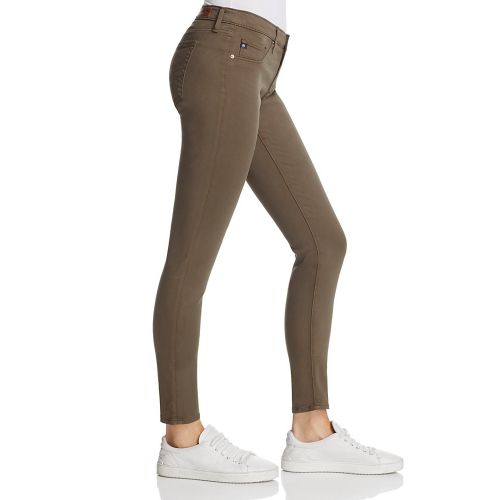  AG Sateen Legging Ankle Jeans in Army Green - 100% Exclusive
