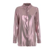 Alberta Ferretti Silk blend shining lame long shirt