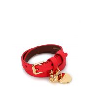 Alexander Mcqueen Double wrap red leather bracelet