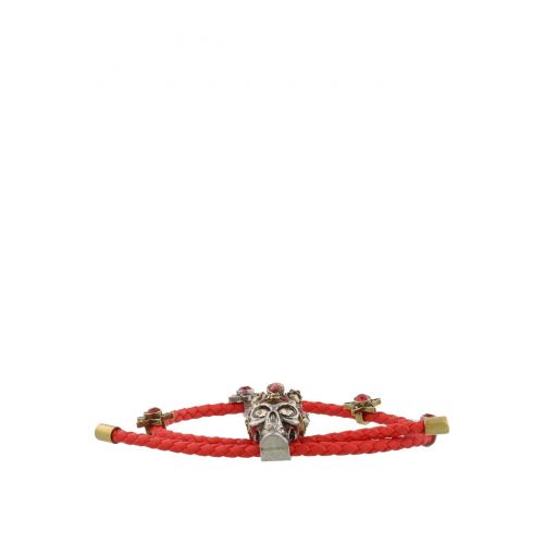  Alexander Mcqueen Leather bracelet with crystals