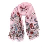 Alexander Mcqueen Floral silk chiffon scarf