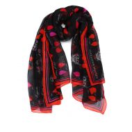 Alexander Mcqueen Petals patterned silk chiffon scarf