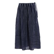 Aspesi Striped cotton A-line skirt