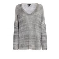 Avant Toi Striped effect oversized sweater