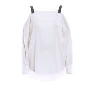 Brunello Cucinelli Precious Strap silk loose blouse