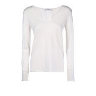 Cruciani Cotton V-neck sweater with vents