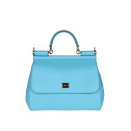 Dolce & Gabbana Sicily M light blue leather bag