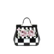 Dolce & Gabbana Sicily medium chequered leather bag