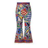 Dolce & Gabbana All over print flared crop trousers