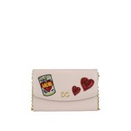Dolce & Gabbana Can and heart patches wallet clutch