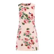 Dolce & Gabbana Rose print wool and silk dress