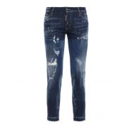 Dsquared2 Worn out denim cropped jeans