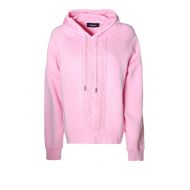 Dsquared2 Ruffle detailed cotton hoodie