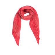 Emporio Armani Solid coral red pleated scarf