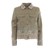Ermanno Scervino Lace detailed linen blend jacket