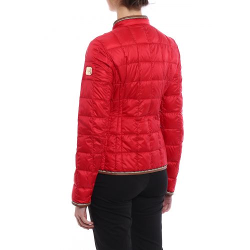  Fay Faux leather trims red jacket