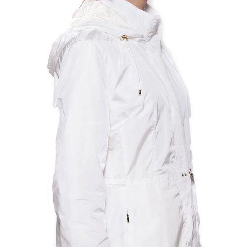  Fay Light white nylon hooded raincoat