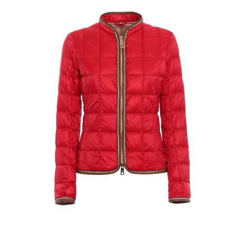  Fay Faux leather trims red jacket