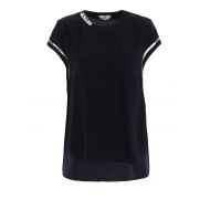 Fendi Black silk crepe sleeveless blouse