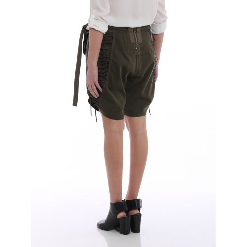 생로랑 Saint Laurent Gabardine shorts with multi strap