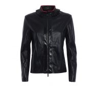Giorgio Armani Ruched soft leather jacket