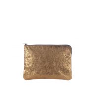 Golden Goose Flat bronze laminated clutch