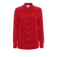 Gucci Red silk crepe de chine shirt