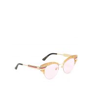 Gucci Glitter gold cat eye sunglasses