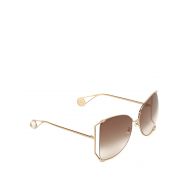 Gucci Golden metal oversized sunglasses