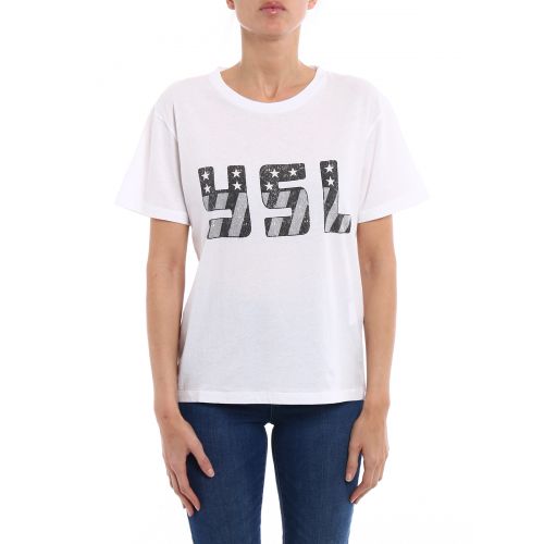 생로랑 Saint Laurent YSL print white T-shirt